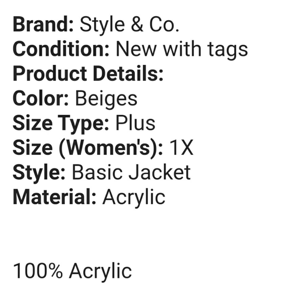 NWT STYLE & CO FAUX SUEDE SHEARLING SWEATER MIXED MEDIA JACKET - Picture 4 of 9